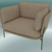 3d model Sillón Cloud (LN1, 84x100 N 75cm, Patas bronceadas, Cuero - Anilina de seda) - vista previa