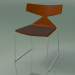 3d model Stackable chair 3711 (on a sled, with a pillow, Orange, CRO) - preview