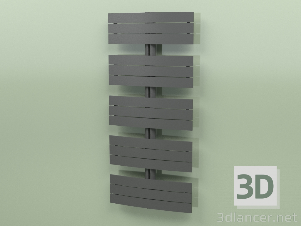 modello 3D Scaldasalviette - Apolima (1430 x 650, RAL - 9005) - anteprima