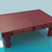 3D Modell Couchtisch mit Schubladen - Vorschau