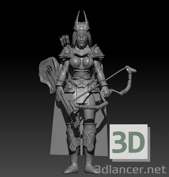 3d model Bardo mujer - vista previa