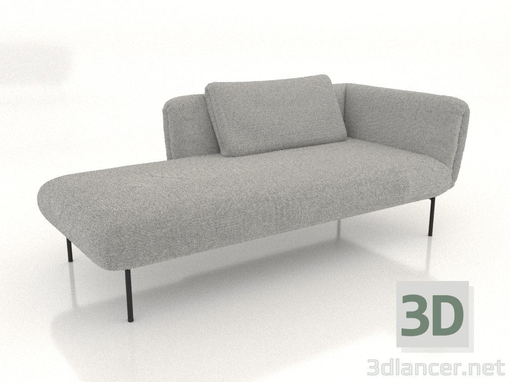 3D Modell Chaiselongue 190 rechts (Option 1) - Vorschau