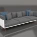 3D Modell 3-Sitzer-Sofa (Weiß) - Vorschau