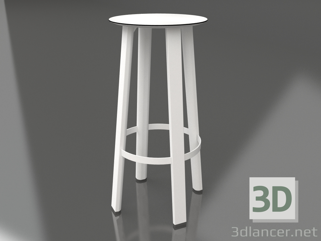 3d model High stool (White) - preview