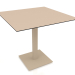 modèle 3D Table à manger sur pied colonne 80x80 (Sable) - preview