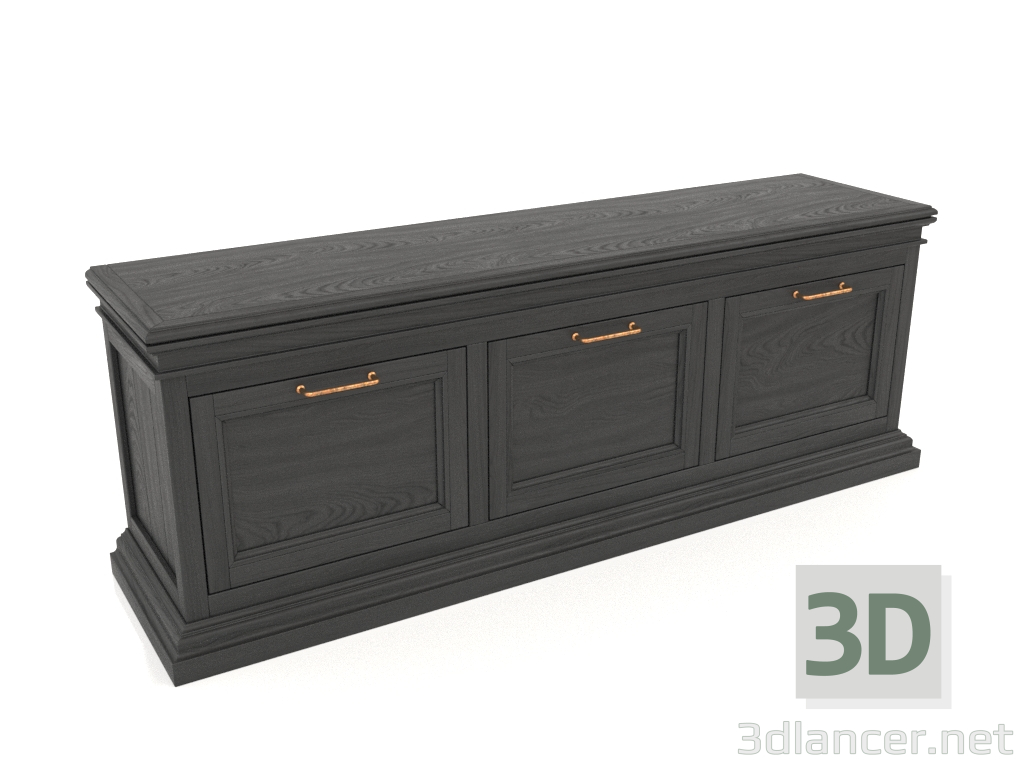 3d model TV console (3 sections) - preview