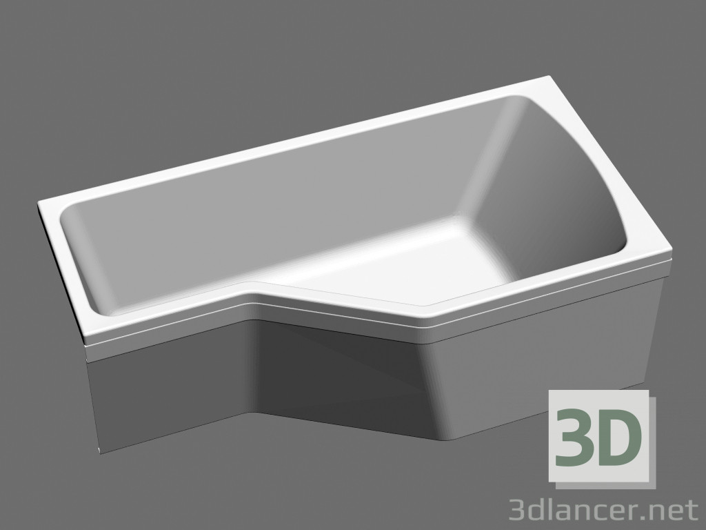 3d model Bañera asimétrica encantado VANA-1500 L - vista previa