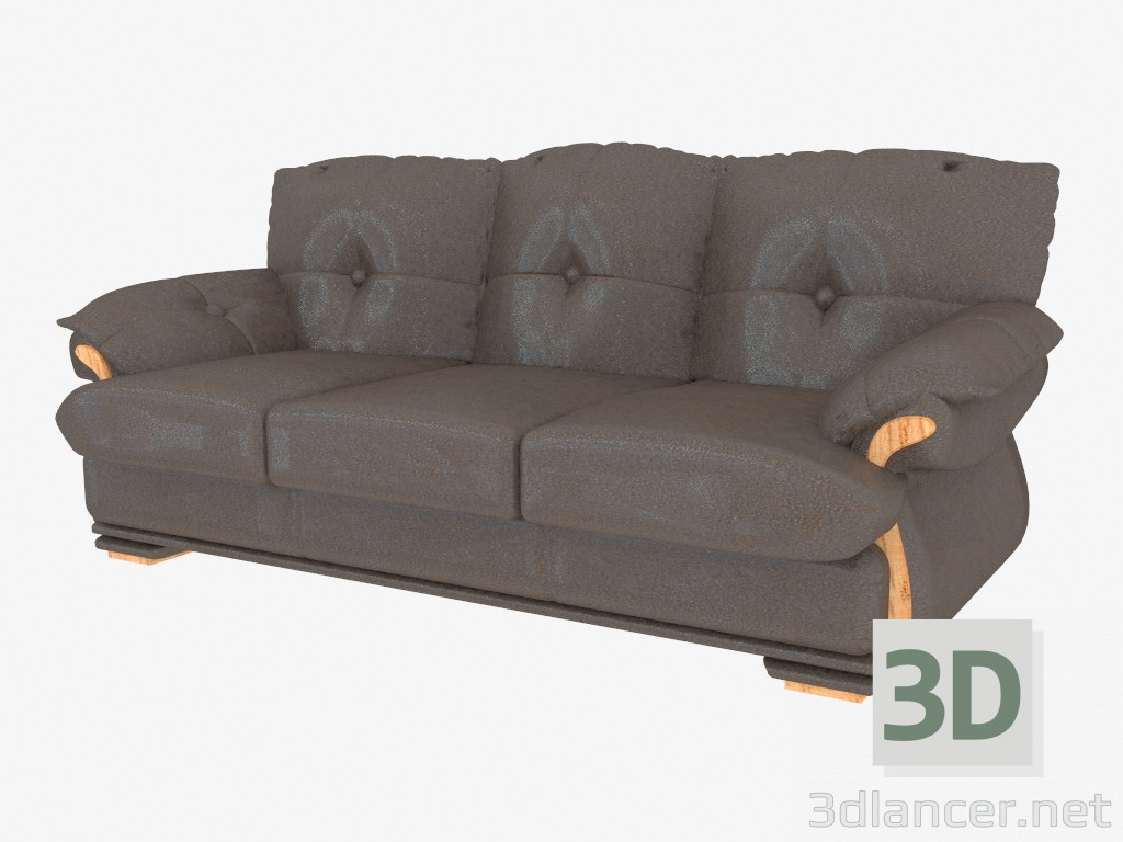 3D Modell Dreifaches Sofa Manchester - Vorschau