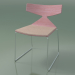 3d model Stackable chair 3711 (on a sled, with a pillow, Pink, CRO) - preview