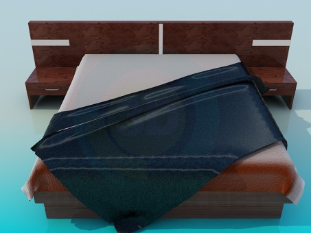 3D Modell Bett - Vorschau
