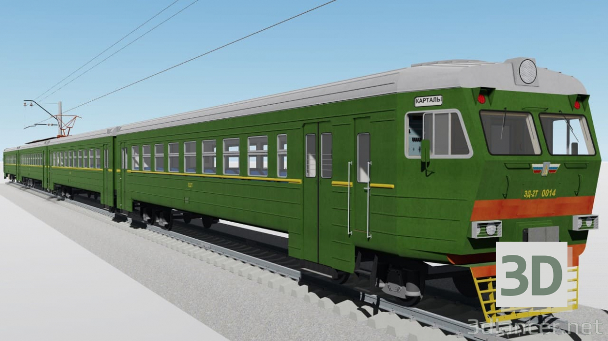 3D Elektrikli tren ED2T modeli satın - render