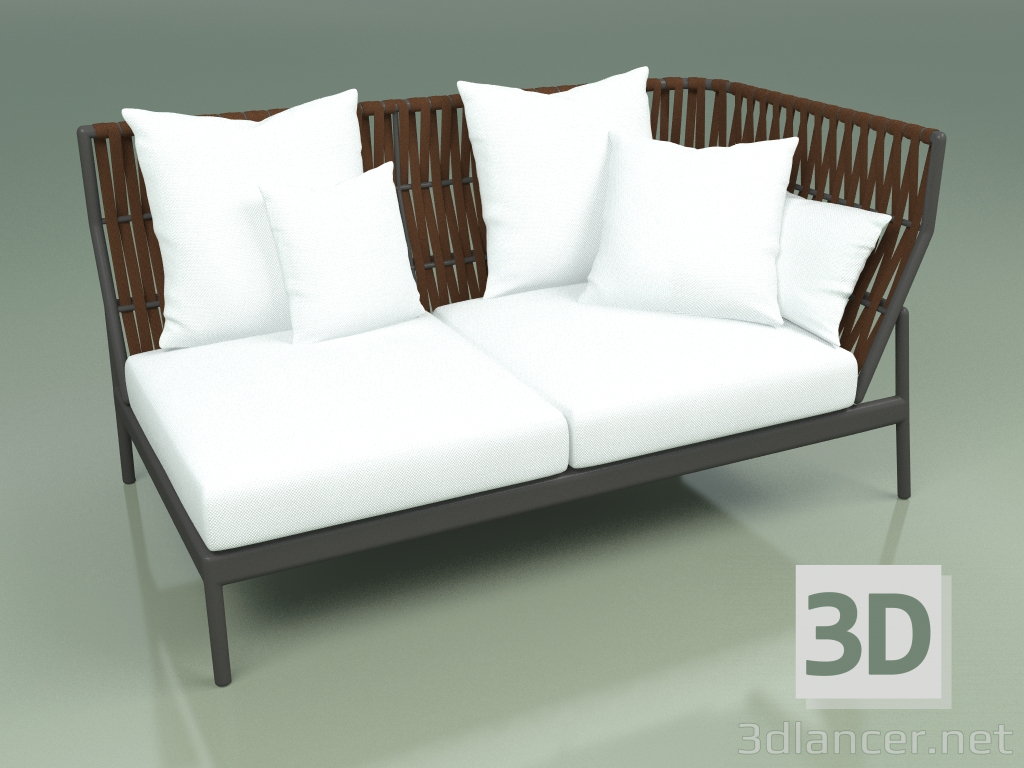 3d model Sofa module left 105 (Belt Brown) - preview