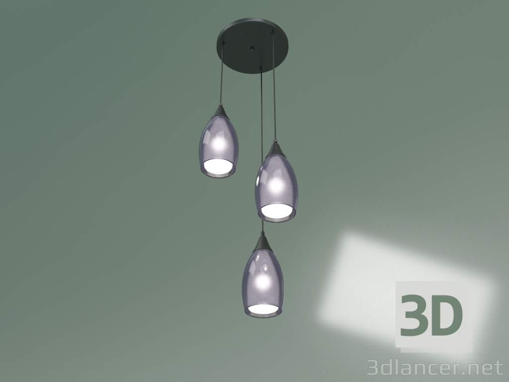 3D Modell Pendelleuchte 50085-3 (schwarze Perle) - Vorschau