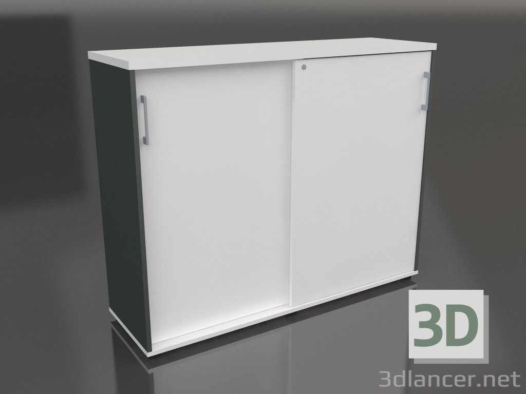 modèle 3D Armoire à portes coulissantes Norme A3P14 (1410x432x1129) - preview