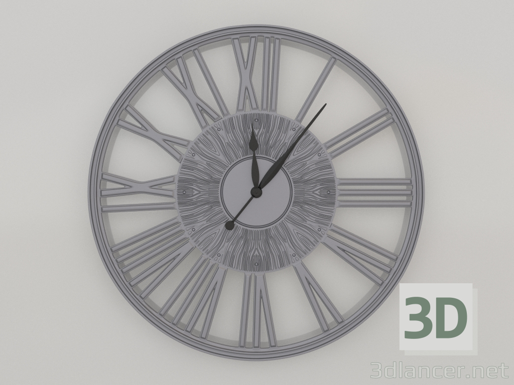 3d model Wall clock GRACEFUL (silver) - preview