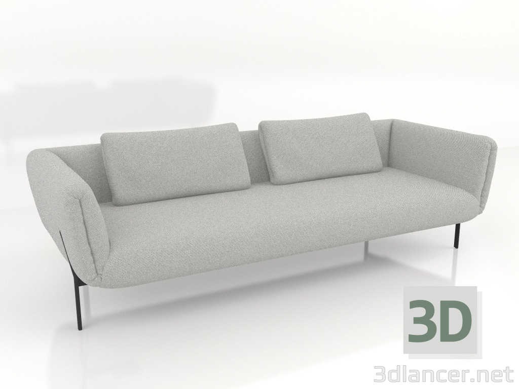 modèle 3D Canapé 3 places (option 2) - preview