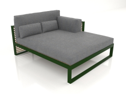 Sofá modular XL, seção 2 direita, encosto alto (verde garrafa)