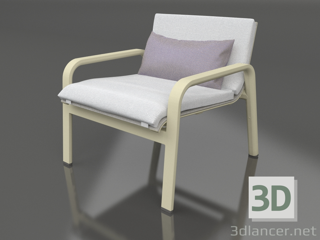 3d model Armchair (Gold) - preview