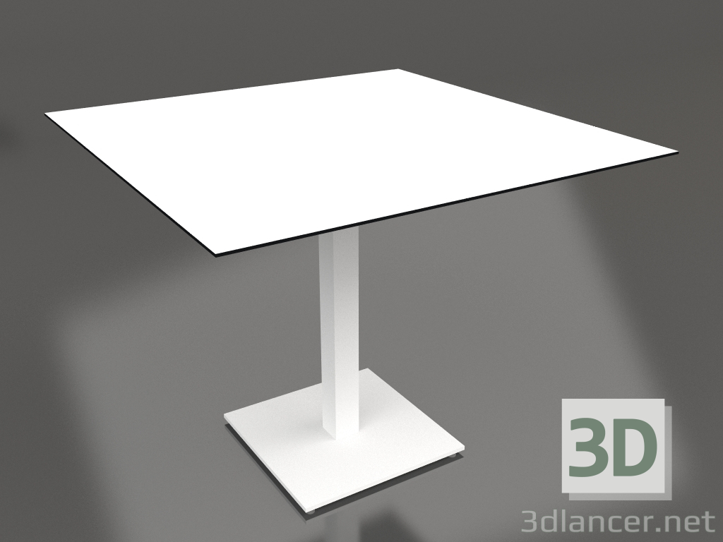 Modelo 3d Mesa de jantar com perna de coluna 90x90 (branca) - preview