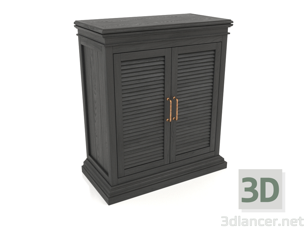 3d model Chest of drawers with doors (1 section) - preview