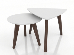 Ensemble de table basse (noyer foncé)
