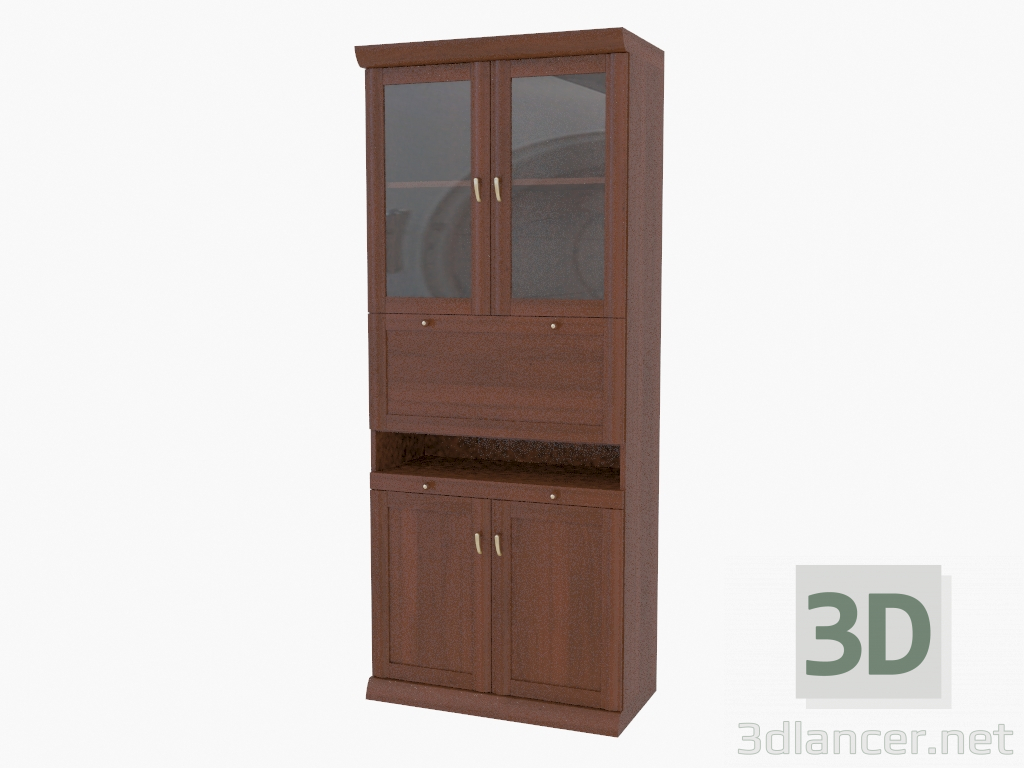 3D modeli Bir çubukla kitaplık (261-12) - önizleme