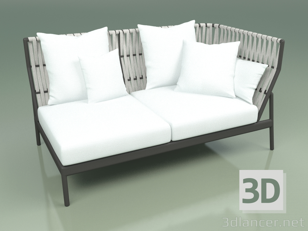 3d model Sofa module left 105 (Belt Clay) - preview