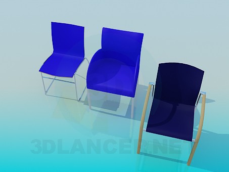 modèle 3D Chaises de bureau - preview