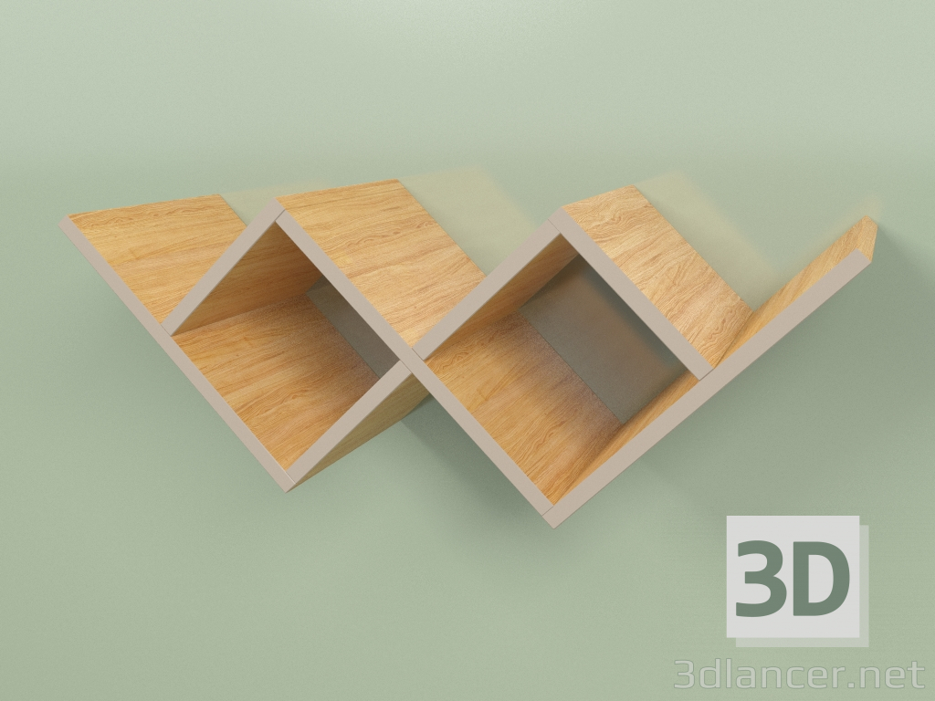 3d модель Книжная полка Woo Shelf (кофейный) – превью