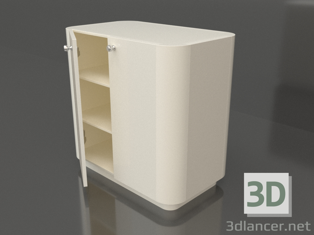 modello 3D Armadio TM 031 (socchiuso) (660x400x650, colore plastica bianco) - anteprima