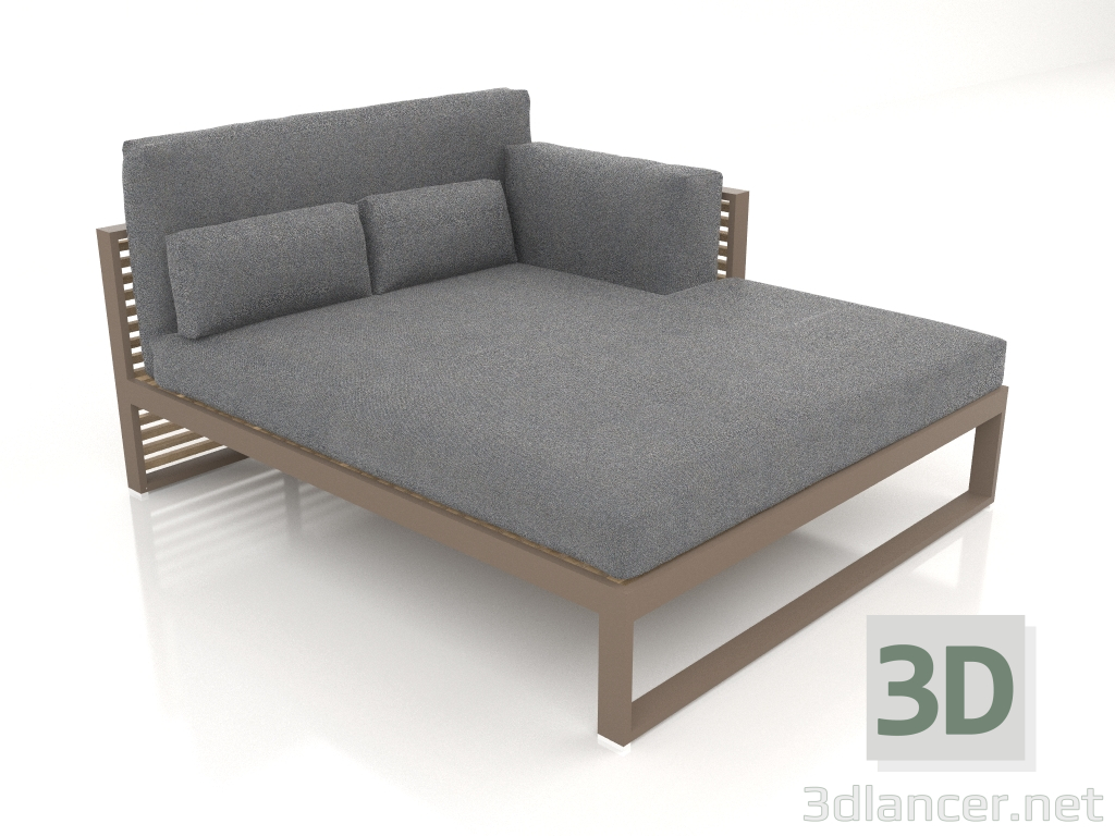 3d model Sofá modular XL, sección 2 derecha, respaldo alto (Bronce) - vista previa