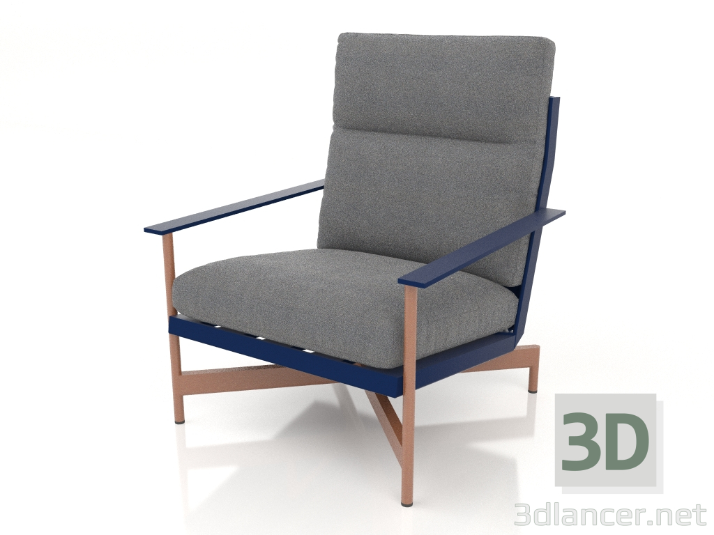 modèle 3D Fauteuil club (Bleu nuit) - preview