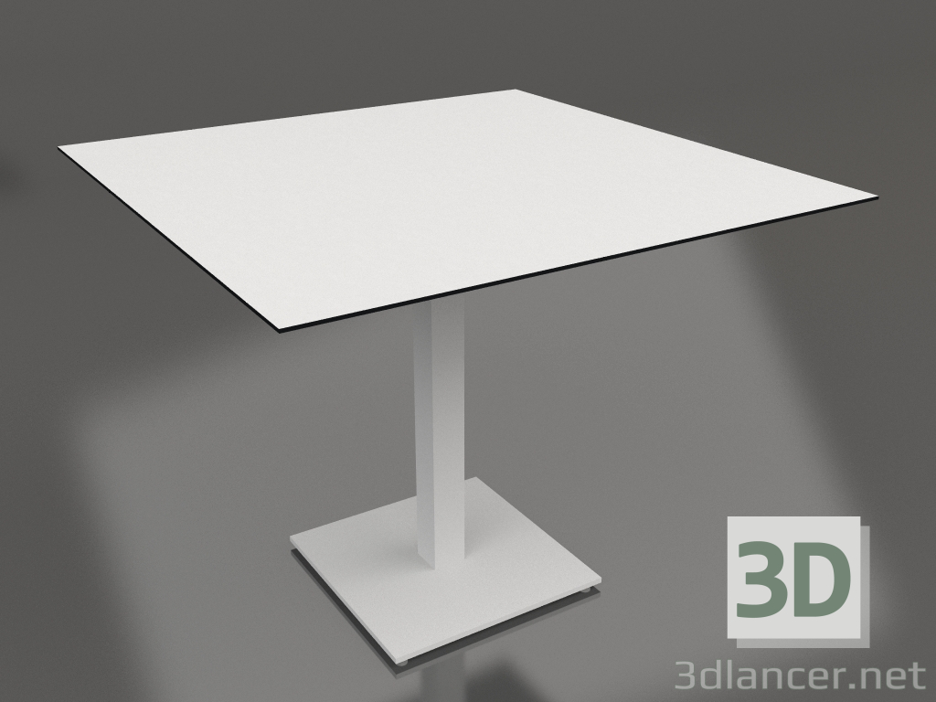 modello 3D Tavolo da pranzo su gamba a colonna 90x90 (Grigio) - anteprima