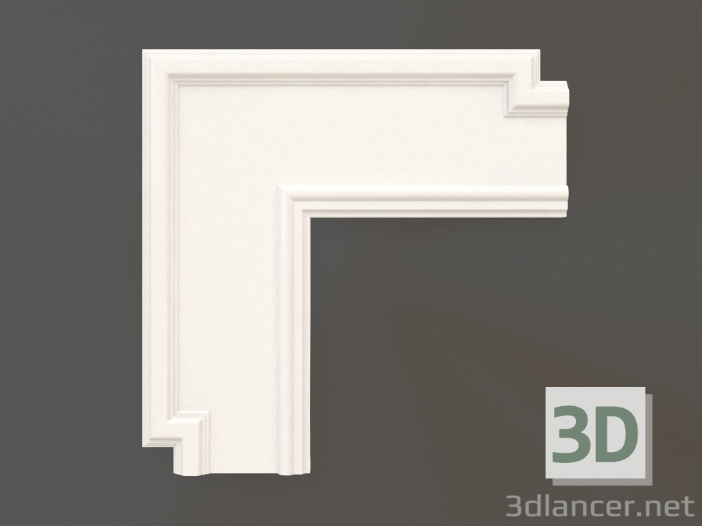 3d model Gypsum corner element DELH 040 (405x405x25) - preview