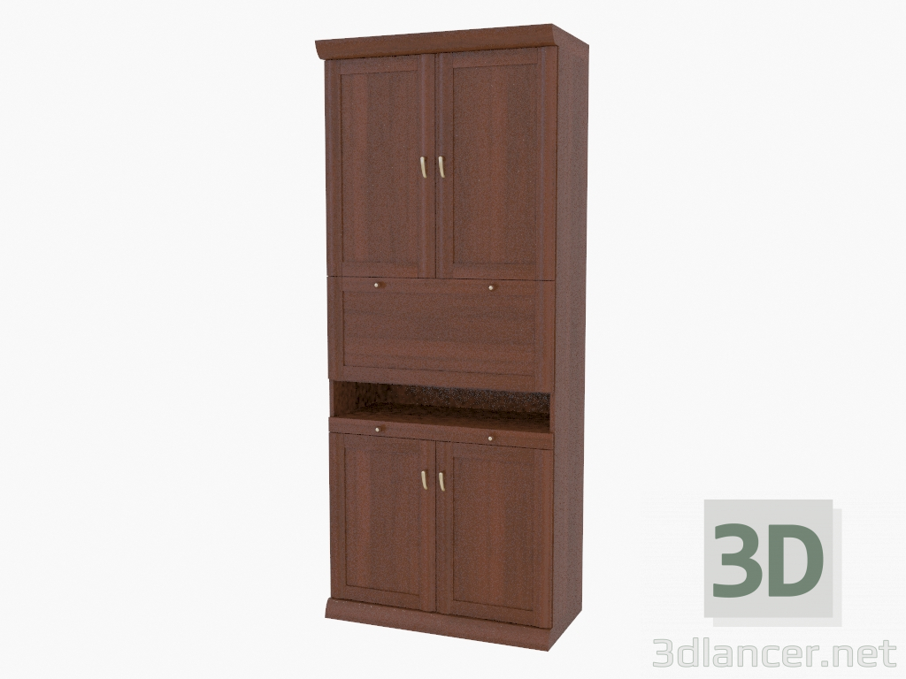 3d model Librería con una barra (261-13) - vista previa