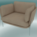 modello 3D Chair Cloud (LN1, 84x100 H 75cm, Gambe cromate, Pelle - Anilina di seta) - anteprima