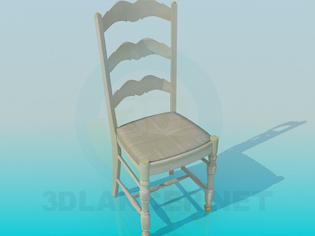 3d model Silla con respaldo alto - vista previa