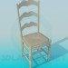 3d model Silla con respaldo alto - vista previa