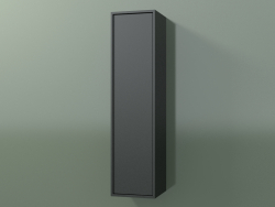 Armario de pared con 1 puerta (8BUACCD01, 8BUACCS01, Deep Nocturne C38, L 24, P 24, H 96 cm)