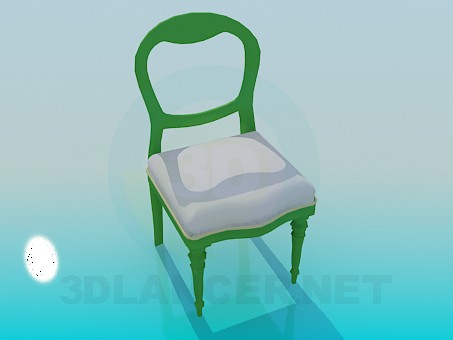 modèle 3D Chaise rembourrée - preview