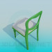 3d model Silla con acolchado - vista previa