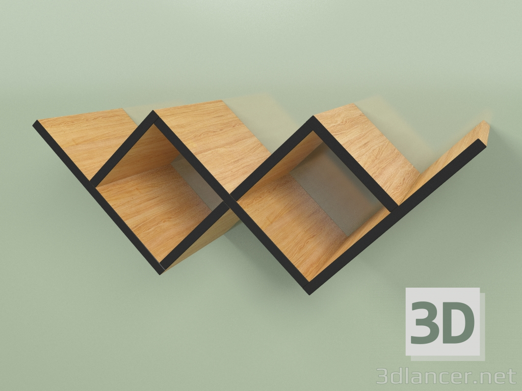 3d model Bookshelf Woo Shelf (Negro) - vista previa