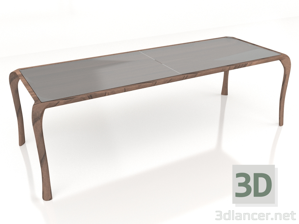 modèle 3D Table à manger Whity rectangulaire (verre) 250х96 - preview