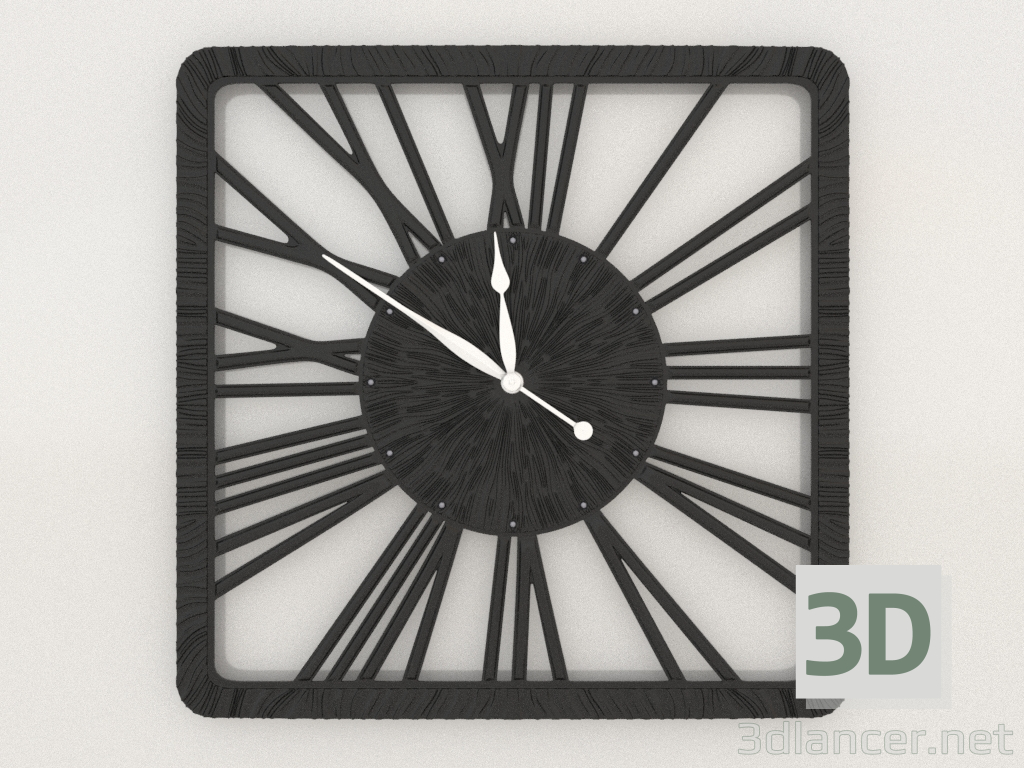 3d model Wall clock TWINKLE NEW (black) - preview