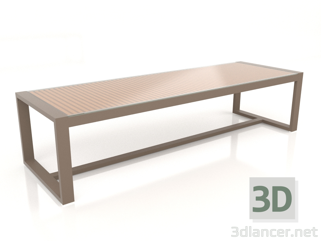 3d model Mesa de comedor con tapa de cristal 307 (Bronce) - vista previa