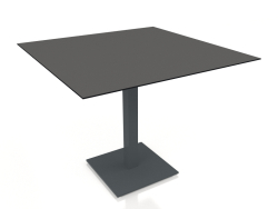 Table à manger sur pied colonne 90x90 (Anthracite)