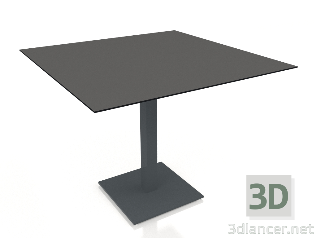 modello 3D Tavolo da pranzo su gamba a colonna 90x90 (Antracite) - anteprima