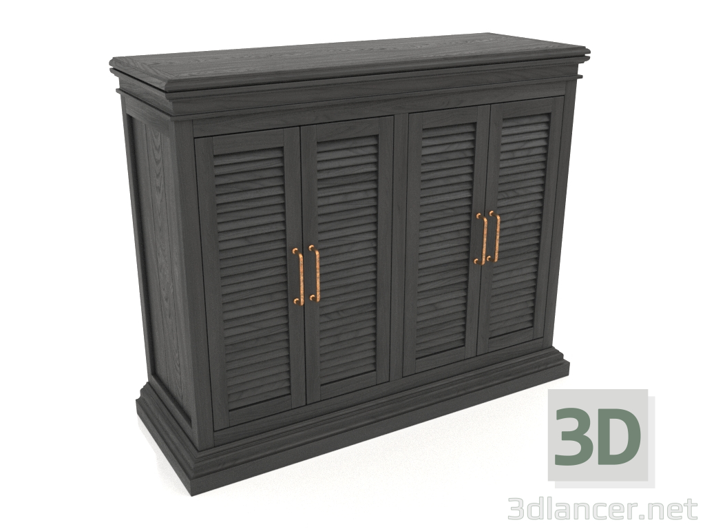 modèle 3D Commode avec portes (2 sections) - preview