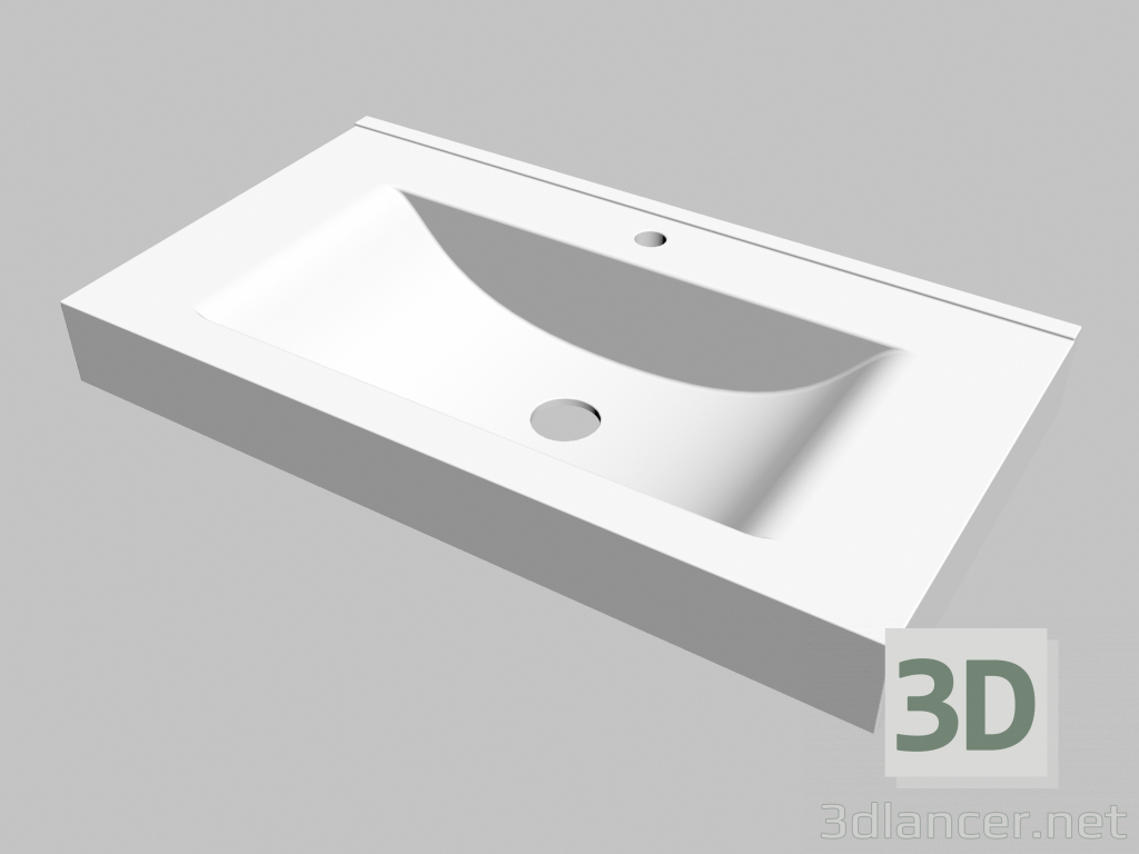 modello 3D Lavabo montato sul piano di lavoro Anemon (CDZ 6U9S) - anteprima