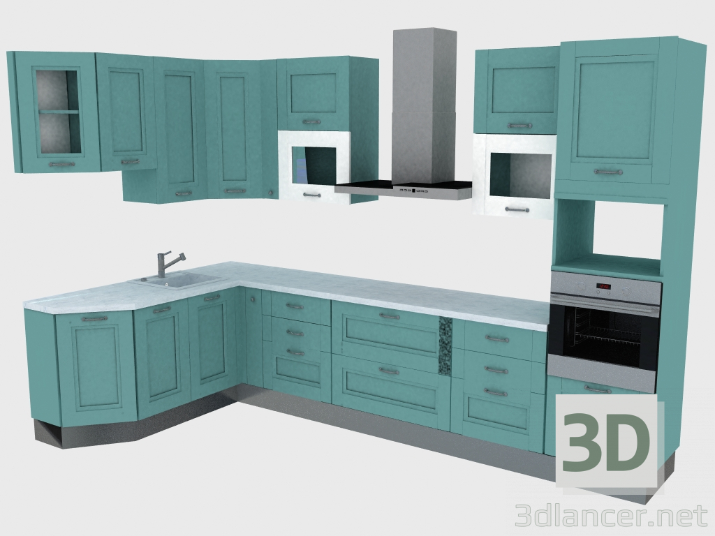 3d model Granja de cocina - vista previa